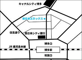 株式会社新日本エネックス福岡本社所在地図